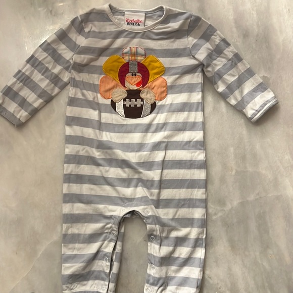 Turkey Football Romper - Picture 1 of 3